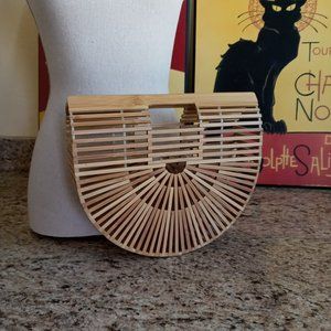 NWOT Bamboo Half-Moon Handbag